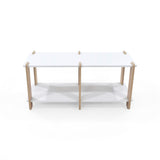 Mesa para TV Kobe Blanco y Oasis 100x47cm para TV Hasta 45" Pulgadas