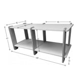 Mesa para TV Kobe Blanco y Oasis 100x47cm para TV Hasta 45" Pulgadas