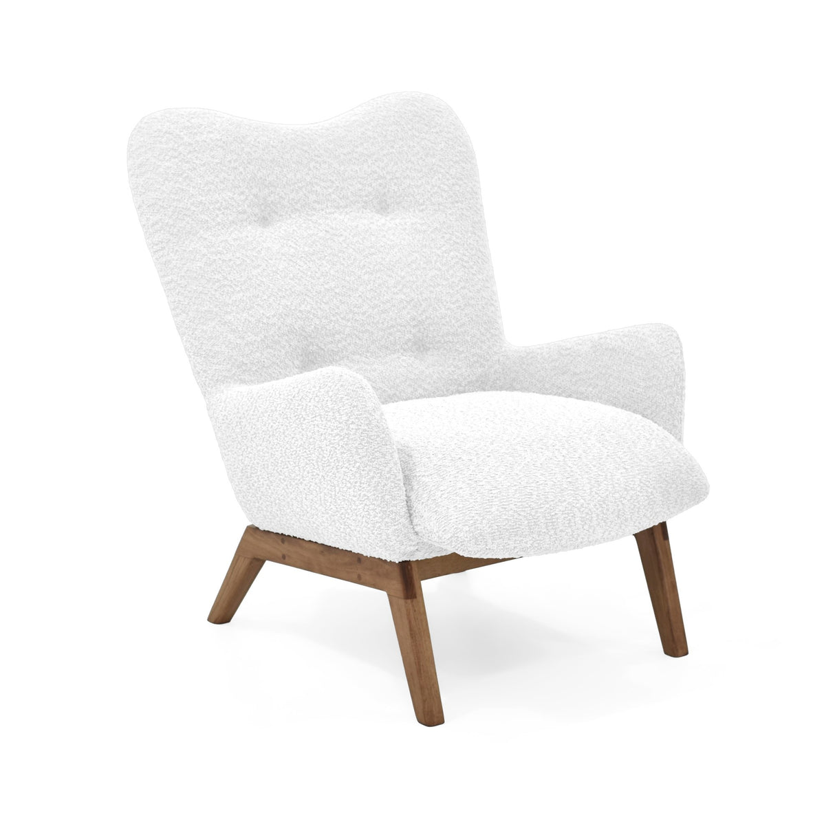 Poltrona Veneto Blanco y Matiz Caoba 73x89cm de Un Puesto y con Apoya Brazos