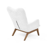 Poltrona Veneto Blanco y Matiz Caoba 73x89cm de Un Puesto y con Apoya Brazos
