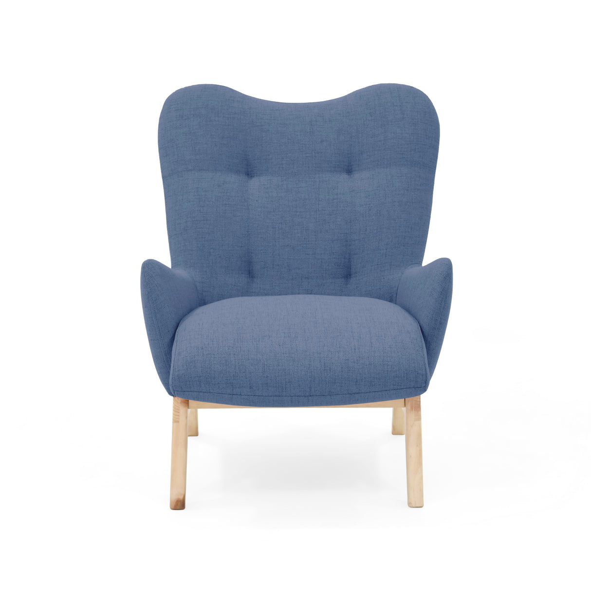 Poltrona Veneto Indigo y Matiz Natural 73x89cm de Un Puesto y con Apoya Brazos