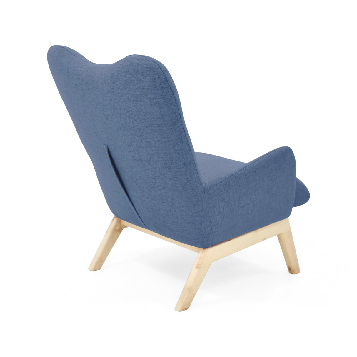Poltrona Veneto Indigo y Matiz Natural 73x89cm de Un Puesto y con Apoya Brazos