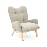Poltrona Veneto Taupe y Matiz Natural 73x89cm de Un Puesto y con Apoya Brazos