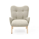 Poltrona Veneto Taupe y Matiz Natural 73x89cm de Un Puesto y con Apoya Brazos