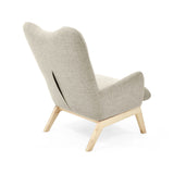 Poltrona Veneto Taupe y Matiz Natural 73x89cm de Un Puesto y con Apoya Brazos