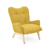 Poltrona Veneto Mostaza y Matiz Natural 73x89cm de Un Puesto y con Apoya Brazos