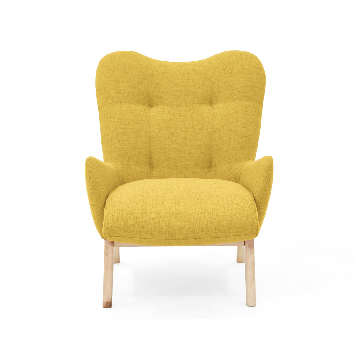 Poltrona Veneto Mostaza y Matiz Natural 73x89cm de Un Puesto y con Apoya Brazos