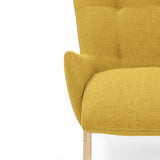 Poltrona Veneto Mostaza y Matiz Natural 73x89cm de Un Puesto y con Apoya Brazos