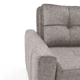 Sofacama Doha Taupe y Matiz Caoba 150x87cm de Dos Puestos Reclinable y con Apoya Brazos