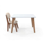 Silla de Comedor Adela Trigo y Matiz Caoba 50x93cm de Asiento Ovalador con Espaldar y sin Apoya Brazos