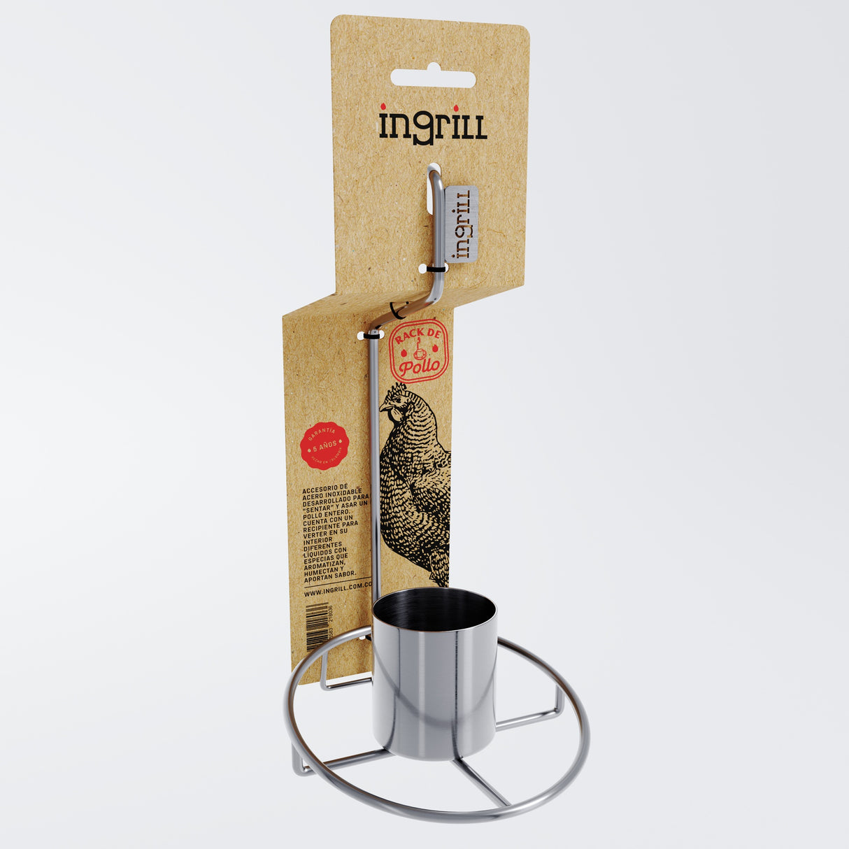 Rack de Pollo Plateado 16x26cm