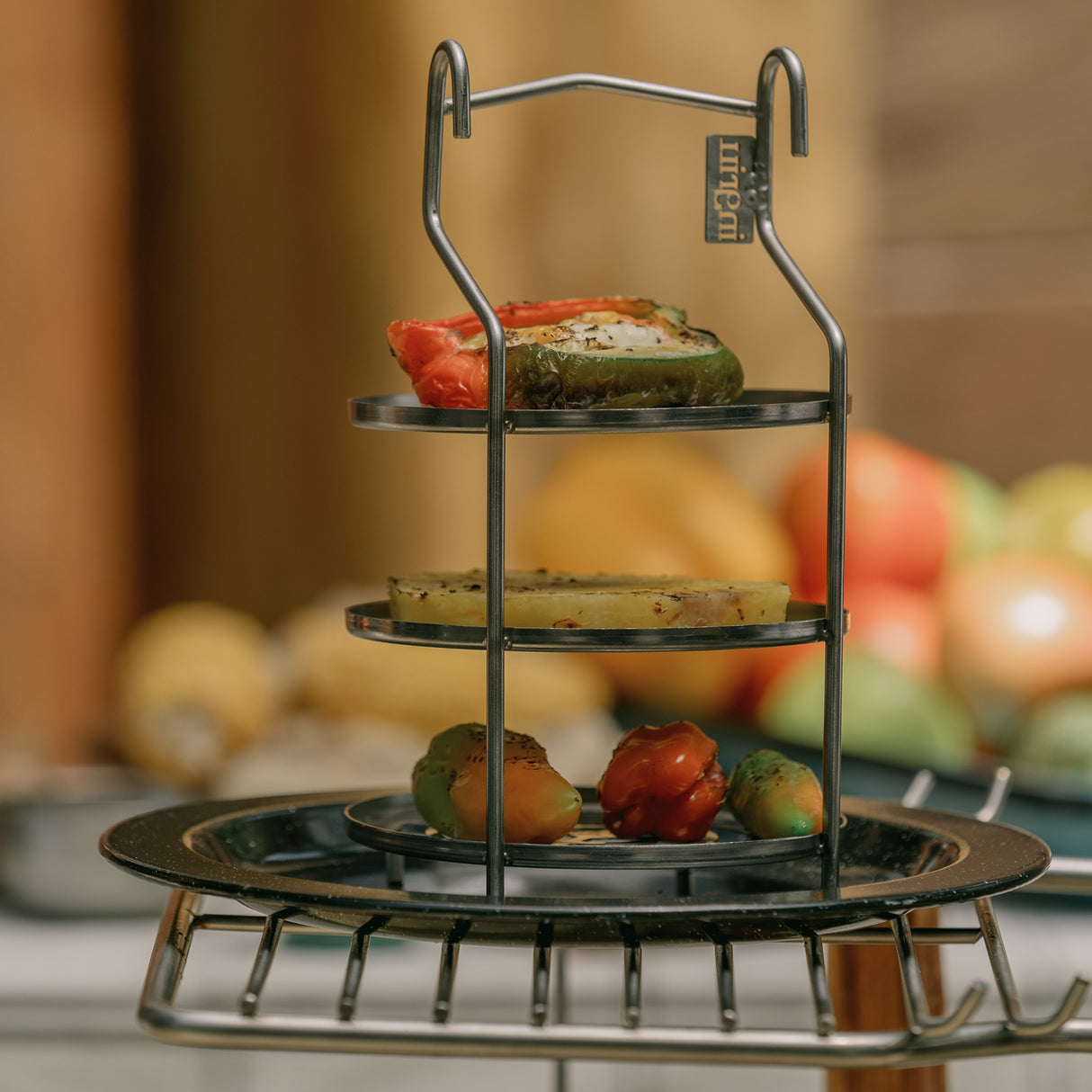 Rack de Hamburguesa para Barril Plateado 12x20cm