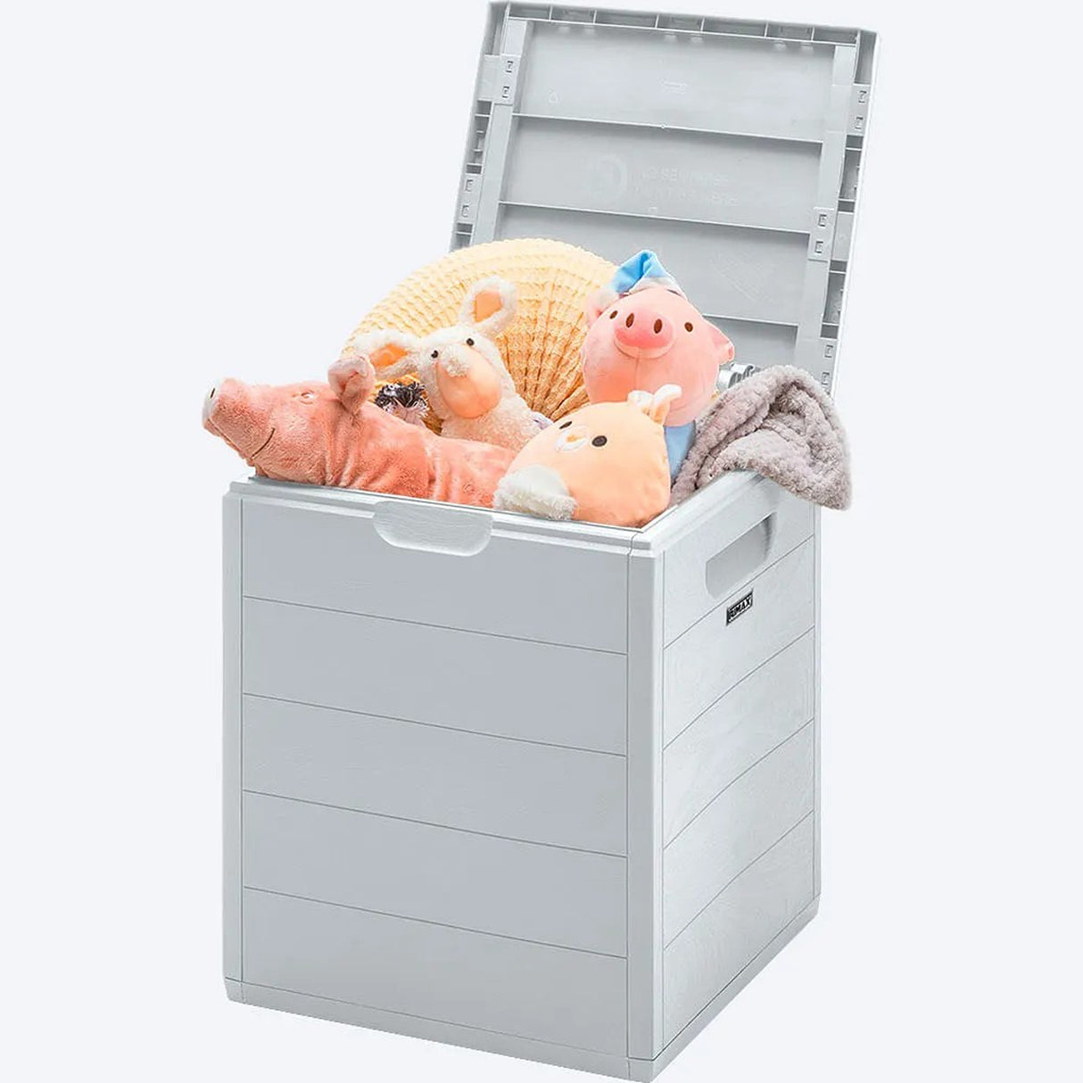 Combo Organizador Armario de Cocina y Baúl Barú Arena Gris 65x189cm con Cuatro Entrepaños y Cinco Compartimientos