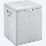 Combo Organizador Armario de Cocina y Baúl Barú Arena Gris 65x189cm con Cuatro Entrepaños y Cinco Compartimientos