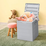 Combo Organizador Armario de Cocina y Baúl Barú Arena Gris 65x189cm con Cuatro Entrepaños y Cinco Compartimientos