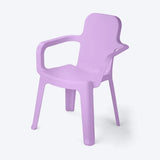 Combo Estudio Infantil Blanco y Lavanda 88x50cm con Un Escritorio Una Silla y Una Cajonera de Cuatro Gavetas