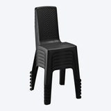 Set x 6 Sillas Eterna Negro 49x86.5cm de Asiento Rectangular con Espaldar y sin Apoya Brazos
