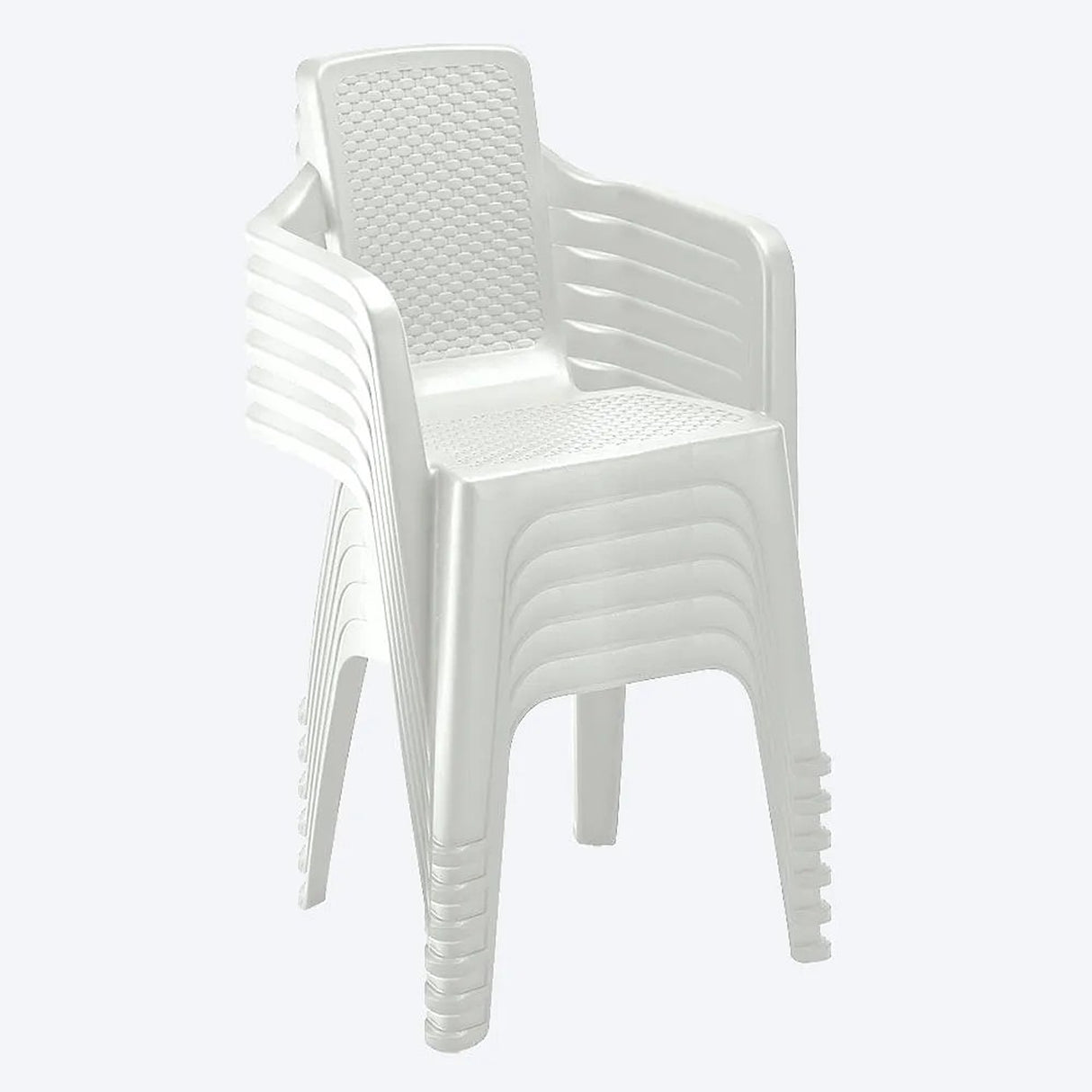 Set x 13 Sillas Eterna Blanco Arena 57x80.6cm de Asiento Rectangular con Espaldar y con Apoya Brazos