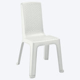 Set x 13 Sillas Eterna Blanco Arena 49x86.5cm de Asiento Rectangular con Espaldar y sin Apoya Brazos