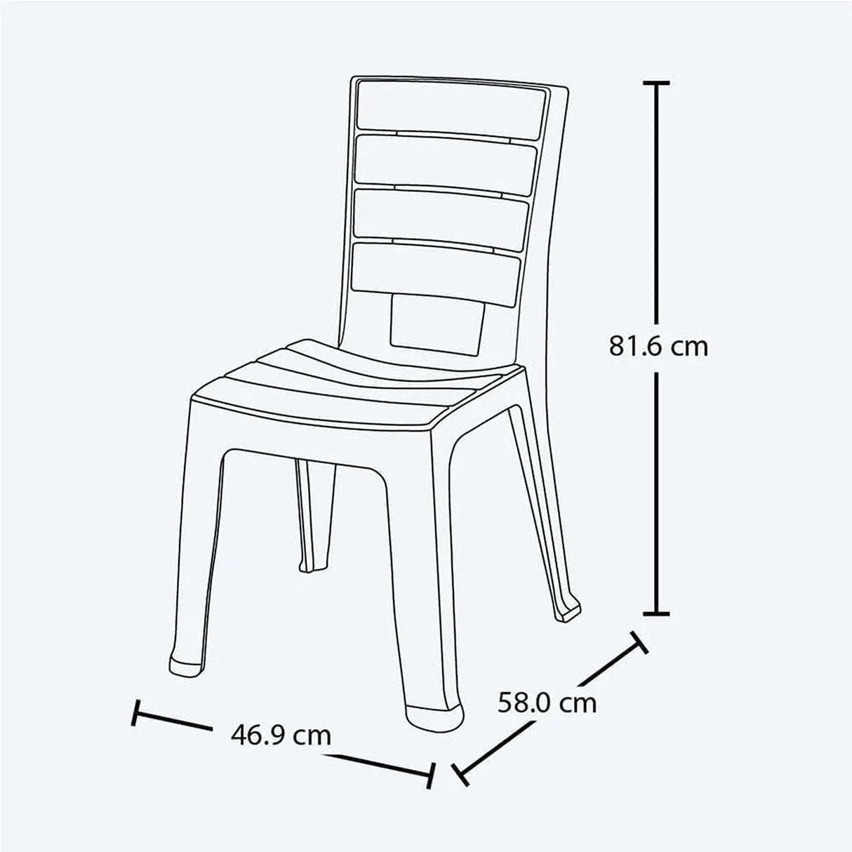 Set x 13 Sillas Barú Wengue 46.9x81.6cm de Asiento Rectangular con Espaldar y sin Apoya Brazos