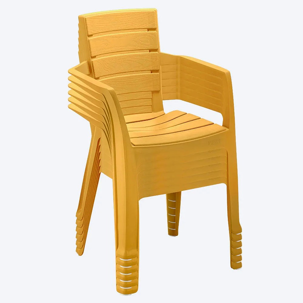 Set x 13 Sillas Barú Trendy Amarillo Mostaza 59x82.5cm de Asiento Rectangular con Espaldar y con Apoya Brazos
