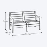 Combo Sofá Barú Gris 131x74.5cm de Dos Puestos con Una Mesa de Centro
