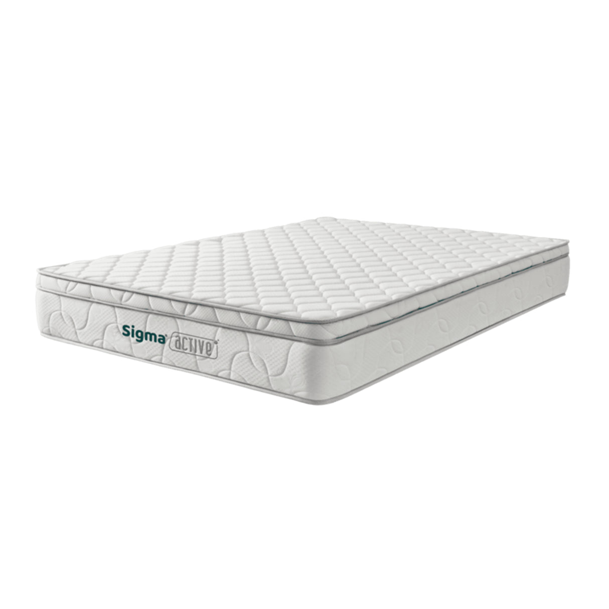 Colchón Medio Firme Sigma Blanco Semidoble 120 X 190 Cm Ortopedico de Resortes con Pillow Sencillo