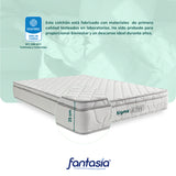 Colchón Medio Firme Sigma Blanco Semidoble 120 X 190 Cm Ortopedico de Resortes con Pillow Sencillo