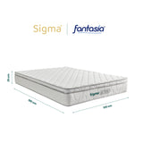 Colchón Medio Firme Sigma Blanco Semidoble 120 X 190 Cm Ortopedico de Resortes con Pillow Sencillo