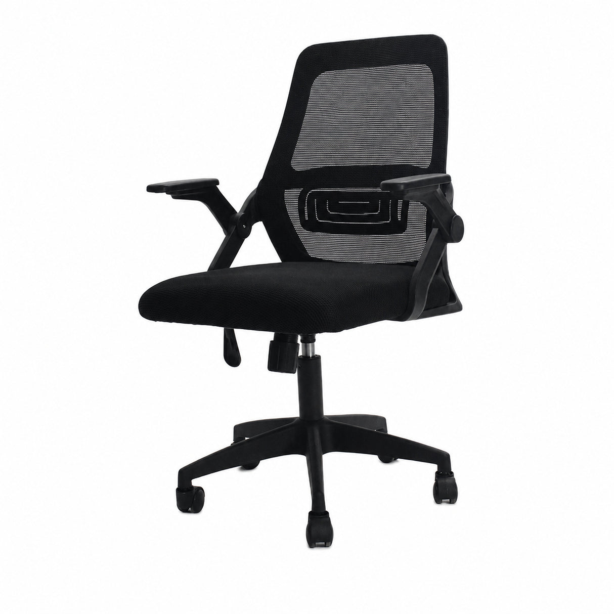 Silla Gerencial Negro 59x92cm con Apoya Brazos con Soporte Lumbar
