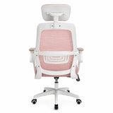 Silla Gerencial Rosa 72x119cm con Apoya Brazos con Soporte Lumbar y con Apoya Cabezas
