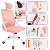Silla Gerencial Rosa Claro 65x120cm con Apoya Brazos con Soporte Lumbar y con Apoya Cabezas