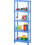 Estante Rimax Azul Verano 61x173.6cm Rectangular con Cinco Compartimientos y con Cinco Entrepaños