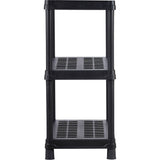 Estantería Rimax Negro 90.5x101cm Rectangular con Tres Compartimientos y con Tres Entrepaños