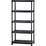 Estantería Rimax Negro 90.5x189cm Rectangular con Cinco Compartimientos y con Cinco Entrepaños