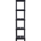 Estantería Rimax Negro 90.5x189cm Rectangular con Cinco Compartimientos y con Cinco Entrepaños