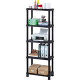 Estantería Rimax Negro 61x173.6cm Rectangular con Cinco Compartimientos y con Cinco Entrepaños