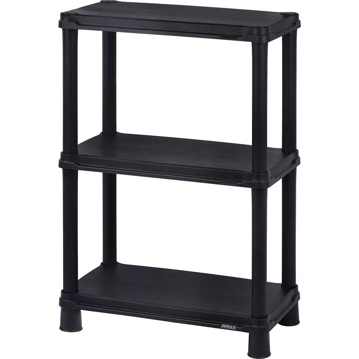 Estante Rimax Negro 61x92.2cm Rectangular con Tres Compartimientos y con Tres Entrepaños