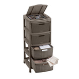 Gavetero Rimax Fique Moca 48x96cm de Cuatro Hileras con Cuatro Cajones y Tapa Organizadora