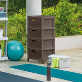 Gavetero Rimax Fique Moca 48x96cm de Cuatro Hileras con Cuatro Cajones y Tapa Organizadora