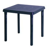 Mesa Auxiliar Rimax Caribe Azul 72x72cm Cuadrada con Patas