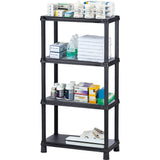Estante Rimax Solido Negro 71.4x134cm de Cuatro Niveles