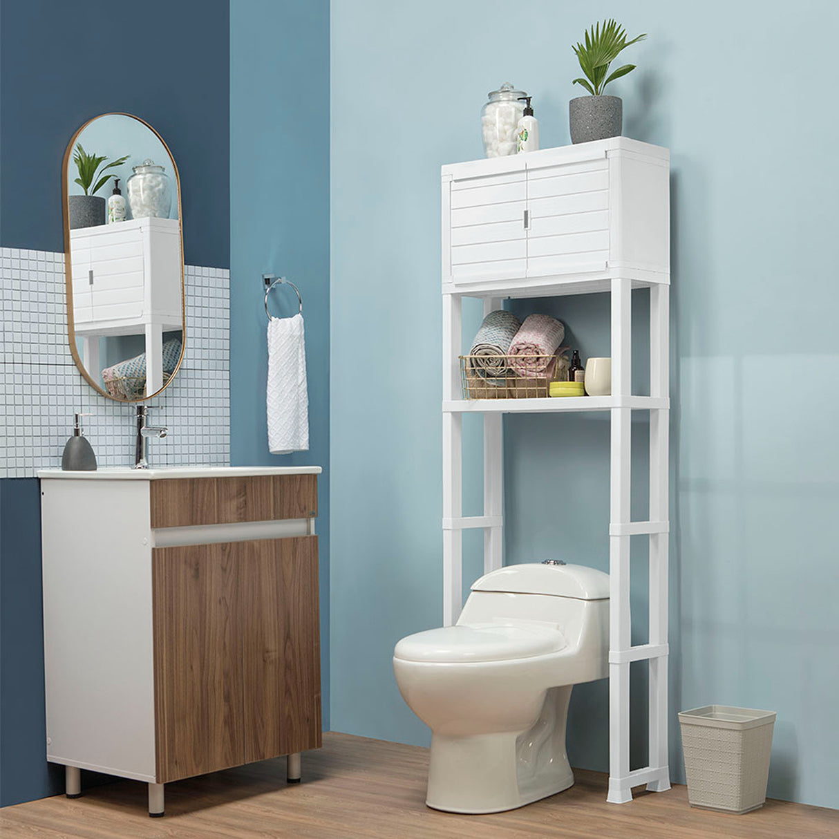 Organizador de Baño Rimax Blanco 61.5x171.8cm con Un Entrepaño y con Un Cajón