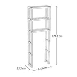 Organizador de Baño Rimax Gris Hielo 61.5x171.8cm con Tres Entrepaños