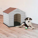 Casa para Perro Rimax Gris y Terracota 61x58.5cm para Perros Pequeños