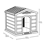 Casa para Perro Rimax Gris y Terracota 61x58.5cm para Perros Pequeños