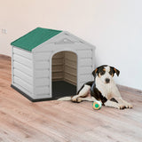 Casa para Perro Rimax Gris y Verde 61x58.5cm para Perros Pequeños