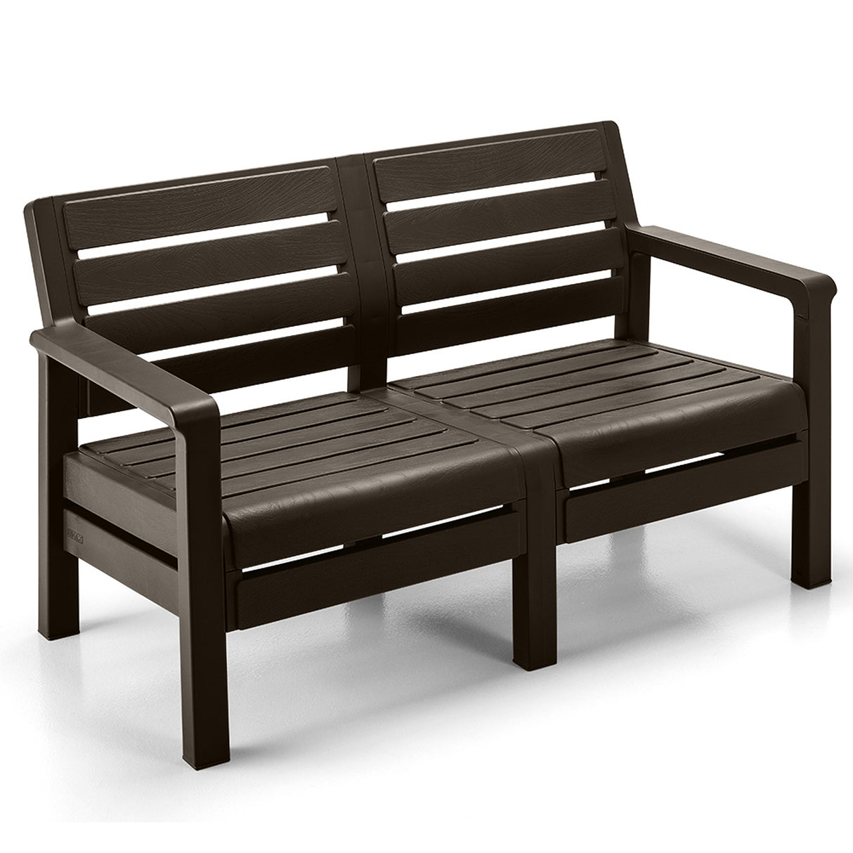 Sofá Rimax Barú Wengue 131.4x74.6cm de Dos Puestos con Apoya Brazos