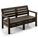 Sofá Rimax Barú Wengue 131.4x74.6cm de Dos Puestos con Apoya Brazos