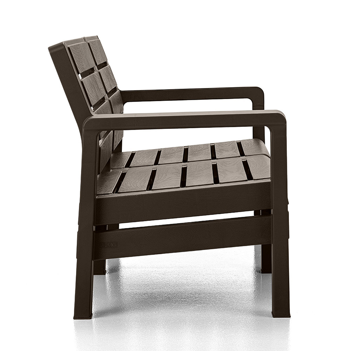 Sofá Rimax Barú Wengue 131.4x74.6cm de Dos Puestos con Apoya Brazos